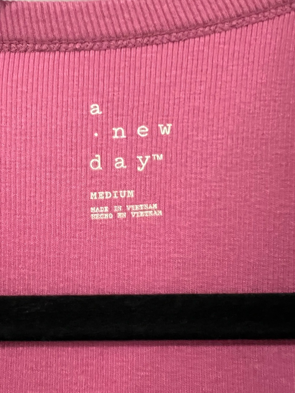 a new day Raspberry Pink Ribbed Tank Top - Picture 3 of 3